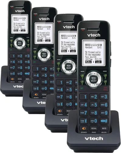 Miniatura 7 de VTech AM18447 - Consola principal 4 líneas expansible para pequeñas empresas, sistema de teléfono de oficina con contestadora, intercomunicador