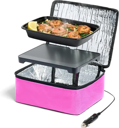 Miniatura 14 de HOTLOGIC Mini lonchera térmica - Calentador eléctrico portátil de alimentos para hombres y mujeres - Ideal para el trabajo, la oficina y la Azul
