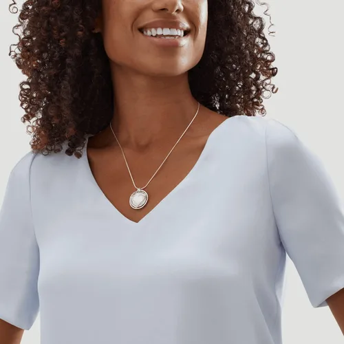 Miniatura 4 de Silpada 'Lighthearted' Natural Mother-of-Pearl Heart Pendant Necklace in Sterling Silver, 18" + 2