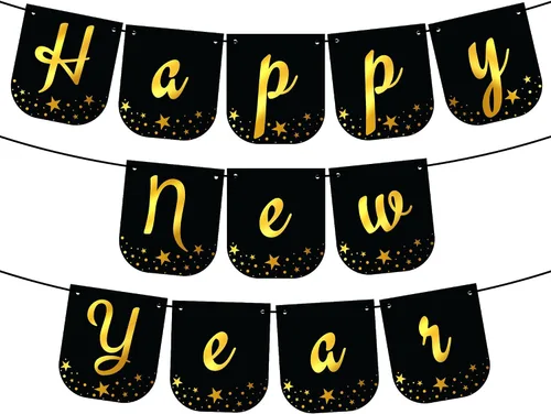 Miniatura 10 de KatchOn, Cartel grande de feliz año nuevo, 10 pies, sin bricolaje Fondo de feliz año nuevo para suministros de fiesta de Nochevieja 2026 Cartel