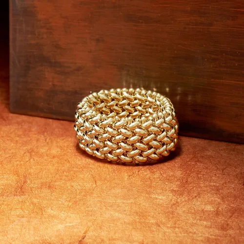 Miniatura 4 de Ross-Simons Italian 14kt Yellow Gold Riso-Link Ring