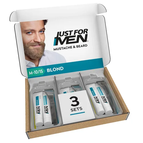 Miniatura 20 de JUST FOR MEN Gel de color para bigote y barba M-45, marrón oscuro 1 cada uno (paquete de 2)