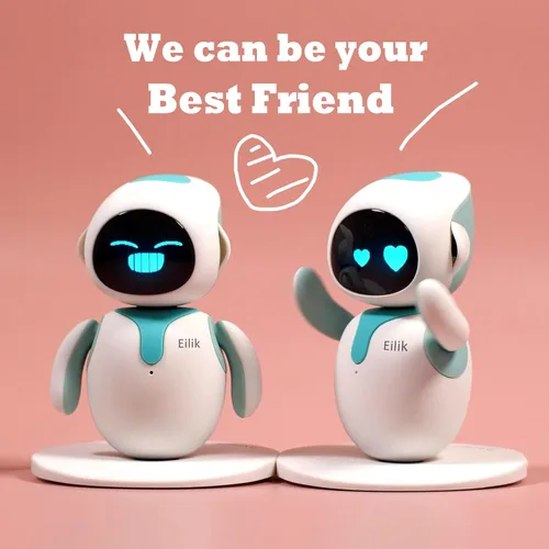 Miniatura 4 de ENERGIZE LAB Eilik – Lindas mascotas robot para niños y adultos, tu compañero interactivo perfecto en casa o espacio de trabajo, regalos únicos