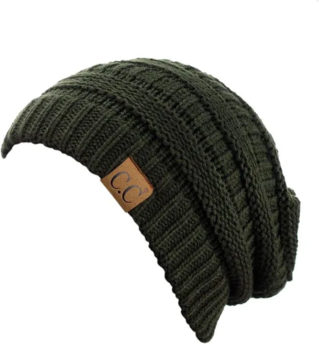 Miniatura 139 de C.C Trendy Warm Chunky Soft Stretch Cable Knit Beanie