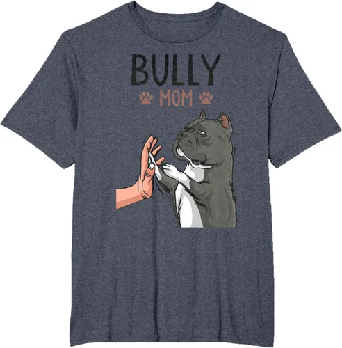Miniatura 69 de American Bully Mom Cute Dog Mama Camiseta divertida para mujer, Blanco, S
