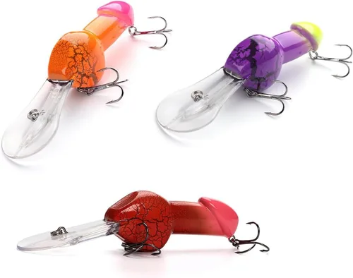 Miniatura 9 de 4Pcs Funny Fishing Lures, Top Water Bass Fishing Lure, Bass Fishing Gear Spinner Baits Freshwater Saltwater Fish Equipment Fish Hook Gift for