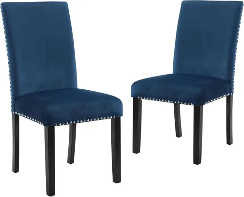 Miniatura 8 de New Classic Furniture Celeste - Juego de 2 sillas de comedor tapizadas en terciopelo gris, altura de mostrador, silla de pub, para encimera