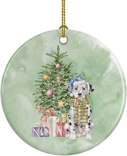 Miniatura 6 de Caroline's Treasures Bulldog, Bulldog inglés #2 y árbol de cerámica adorno colgante para árbol de Navidad, decoración colgante para el hogar