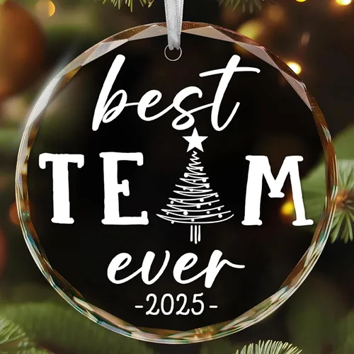 Adorno del mejor equipo del mundo: regalos únicos de Navidad y agradecimiento para empleados, adornos geniales del equipo, regalos de agradecimiento