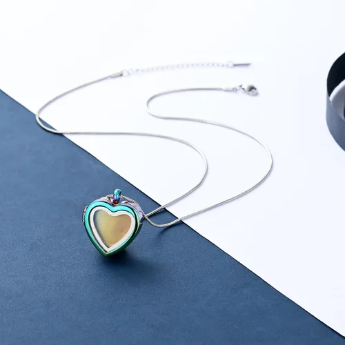 Miniatura 55 de constantlife Joyería de cremación para cenizas – Colgante de corazón conmemorativo collar de urna conmemorativa soporte para cenizas de acero
