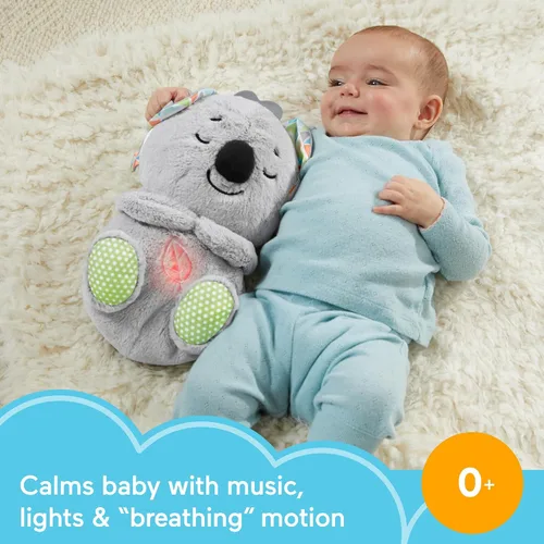 Miniatura 4 de Fisher-Price Juguete para Bebé Soothe 'n Snuggle Koala de Peluche Máquina de Sonidos con Música Personalizable, Luces y Movimiento de Respiración