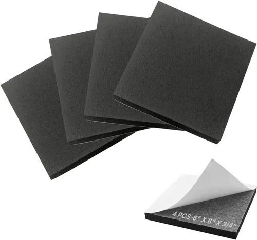Miniatura 10 de Storystore 5 hojas acolchadas de espuma de 12 x 8 x 1/8 pulgadas, autoadhesivas, de espuma de celda cerrada, de neopreno, aislantes, almohadillas