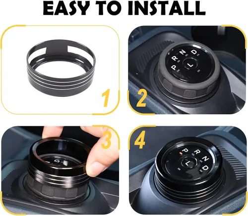 Miniatura 5 de CHEAYAR Botón de interruptor de cambio de marchas Anillo de tapa de guarnición Compatible con Ford Maverick 2022, Cubierta de pomo de cambio