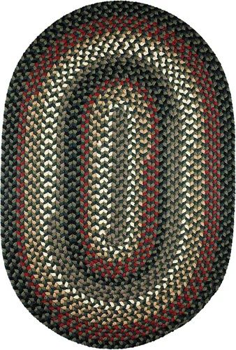 Miniatura 10 de Rhody Rug Mayflower MF23 Verdant/Spruce - Alfombra trenzada ovalada de 4 x 6 pies, decoración del hogar, tapete de piso o alfombra de dormitorio