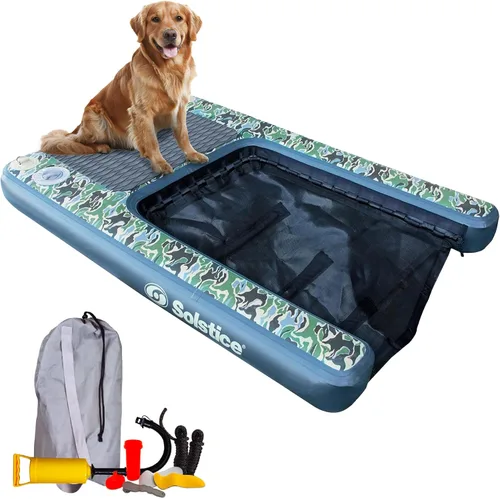 Miniatura 12 de SOLSTICE Inflatable Pup Plank, Dog Water Ramp for Boats & Docks, Boost Step