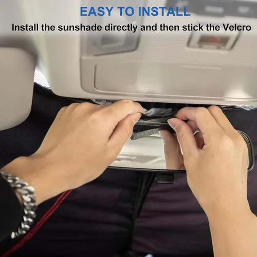 Miniatura 8 de Parasol para parabrisas de Toyota Rav4, accesorios 2019-2025, plegable con ajuste personalizado para ventana delantera, protector de visera de sol