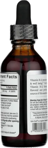 Miniatura 2 de Nature's Answer Vitamina líquida B-12 Promueve la función nerviosa saludable y los niveles de energía Con sabor natural y sin gluten, 2 onzas