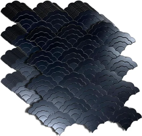 Miniatura 9 de XUANINY - 11 hojas de azulejos autoadhesivos para salpicaduras de metal, mosaico de aluminio en forma de nube 3D con adhesivo para decoración