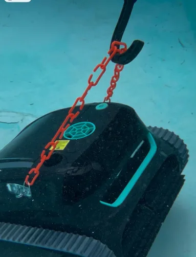 Miniatura 4 de Gancho de correa azul para limpiador robótico de piscinas, robot retidor de pared y línea de flotación, piscinas enterradas, inalámbrica, funciona