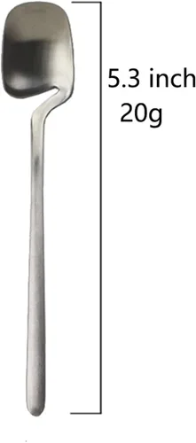 Miniatura 3 de JASHII Cuchara de mermelada de miel, mini cuchara de café de acero inoxidable, cucharadita, 6 piezas (plata mate)