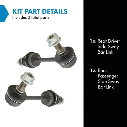 Miniatura 2 de TRQ Juego de eslabones estabilizadores de barra estabilizadora trasera compatible con BMW 525i 2004-2007 2008-2010 528i 530i 2008 535i 2004-2005