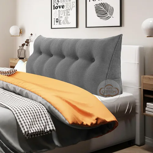 Miniatura 25 de WOWMAX - Almohada triangular para cabecero; almohada en forma de cuña para cabecero; almohada grande de refuerzo para cama, almohada