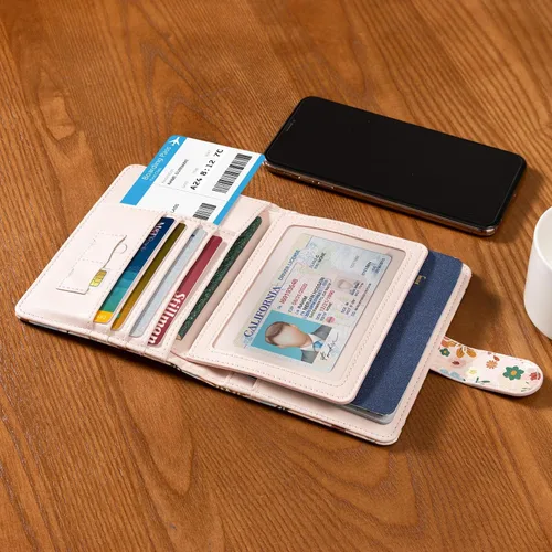 Miniatura 5 de CoBak Soporte para pasaporte - Guarda pasaportes, tarjetas de crédito, tarjetas de identificación, múltiples bolsillos para almacenamiento.