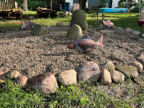 Miniatura 5 de Estatuas de peces Koi de metal para decoración de estanques exteriores, esculturas y estatuas grandes de jardín de peces al aire libre, Koi