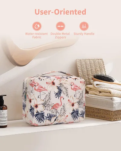Miniatura 6 de Narwey Pequeña Bolsa de Aseo Colgante de Viaje para Mujeres, Bolsa de Viaje para Artículos de Tocador, Organizador de Bolsa de Maquillaje Bolsas