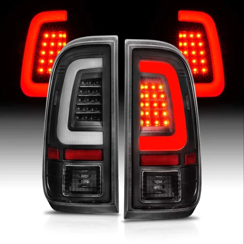 AmeriLite Para Ford F250 F350 F450 SD 2008-2016 tipo C halógeno, LED, tubo de repuesto de luces traseras de camioneta con bombilla inversa, lado del