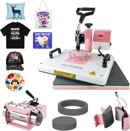 Miniatura 8 de BetterSub - Máquina de prensa de calor 5 en 1 de 12 x 15 pulgadas, prensa de sublimación de calidad industrial con accesorio para vaso de 30oz