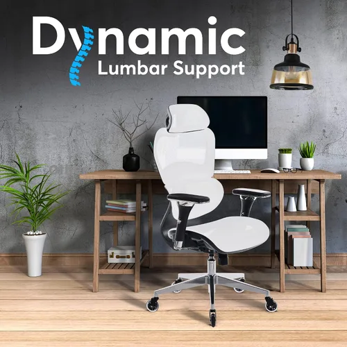 Miniatura 7 de Oline ErgoPro Silla de oficina ergonómica con reposa-brazos ajustable 4D, soporte lumbar 3D y ruedas delgadas – Silla de escritorio rodante de malla