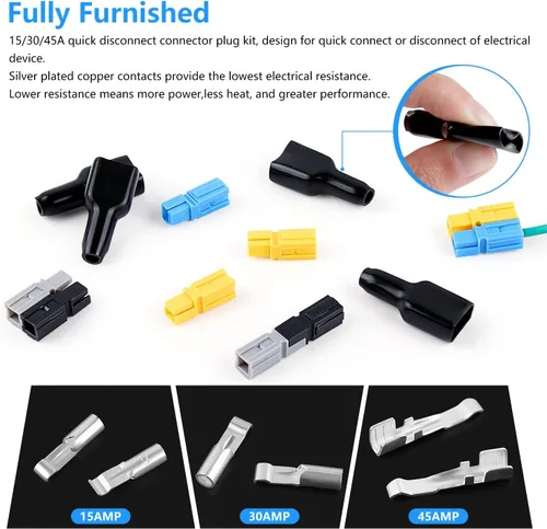 Miniatura 7 de Knoweasy Engarzadora Powerpole, herramienta de crimpado de amplificador para conectores de 15, 30 y 45 amperios, herramienta de crimpado Powerpole