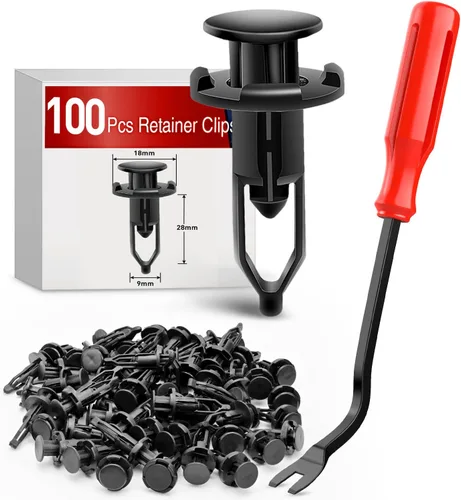 Nilight 100 clips automotrices de nailon tipo empuje, retenedor de remaches, cubierta de parachoques trasero tipo empuje para Toyota #52161-02020 y