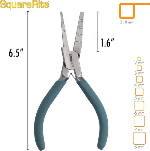 Miniatura 2 de The Beadsmith Alicates cuadrados de rito - Crea formas cuadradas consistentes en diámetros de 2 a 0.315 in - Herramienta de trabajo de alambre