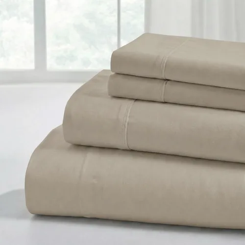 Modern Threads Sábanas Sólidas de Microfibra Suave - Sábanas de Cama de Microfibra Lujosas - Incluye Sábana Plana, Sábana Ajustable con Bolsillos 06