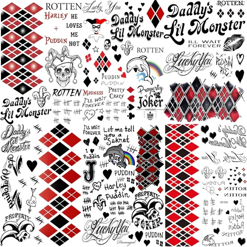 Miniatura 8 de COKTAK 4 hojas de tatuajes faciales de Halloween aterradores para mujeres, hombres y adultos, cicatrices de heridas falsas, maquillaje de bruja