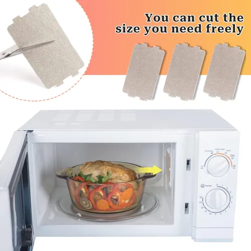 Miniatura 5 de 5 piezas de cubierta de guía de ondas de microondas, rebanada de mica, aislamiento térmico universal para microondas, cubierta de guía de ondas