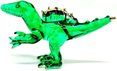 Miniatura 11 de Mini arte de vidrio soplado hecho a mano de 2.5 pulgadas, figura jurásica de dinosaurio brontosaurio, cosas geniales, animales en miniatura