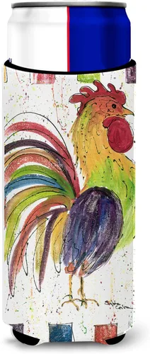 Miniatura 10 de Caroline's Treasures MW1188MUK Boss Rooster Ultra Hugger para latas delgadas para latas delgadas, funda para enfriar, lavable a máquina, funda