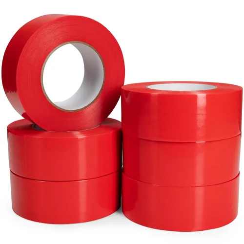Miniatura 16 de IDL Packaging Cinta de estuco roja de 2 pulgadas x 60 yardas, 1 rollo, resistente, borde liso, unión de 60 días de larga duración, no deja rastros