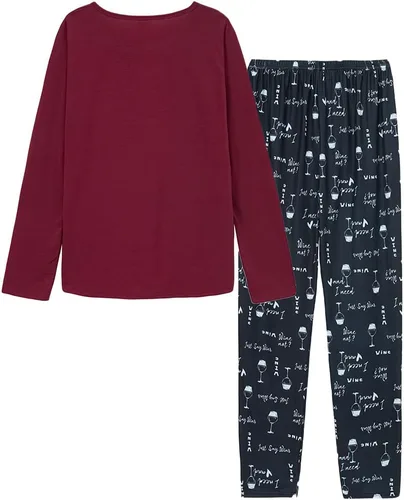 Miniatura 2 de YIJIU Conjunto de pijama de manga larga y pantalones para mujer, estampado de panda