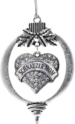 Miniatura 187 de Inspired Silver Adornos festivos de dije de corazón pave de plata con circonitas cúbicas