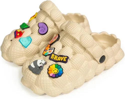 LEPHYON Sandalias de burbujas para niños Zapatos de pelota de golf Zuecos Gargen para niñas Pantuflas divertidas para niños, cómodas,