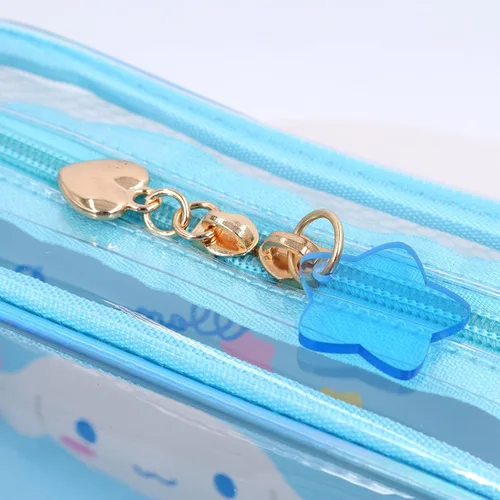 Miniatura 5 de Roffatide Anime Cinnamoroll Bolsa de maquillaje transparente azul impermeable Estuche cosmético holográfico PVC bolsa de viaje bolsa de embalaje