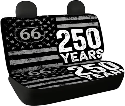 Miniatura 39 de AFPANQZ Funda protectora para asiento trasero de automóvil, con bandera patriótica estadounidense, solo para asiento trasero de automóvil, camión