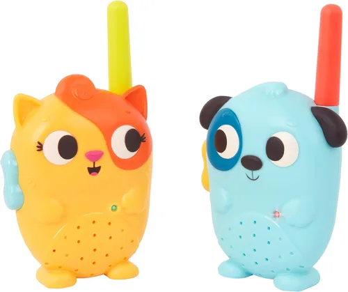 B. toys – Lolo & Woofer Walkie – Talkies – paquete de 2 Walkie Talkies – Largo alcance de 100 pies – Juguetes para niños pequeños, niños – 3+ años