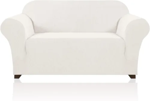 Miniatura 69 de PrinceDeco Funda elástica para sofá de 3 cojines, protector de muebles con parte inferior elástica antideslizante, apta para perros