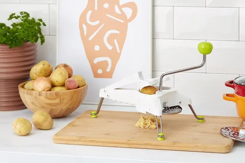 Miniatura 3 de IBILI Mouli Rallador Rotativo de Queso 5-en-1 con Manivela Fabricado en España Rallador de Mandolina para Verduras, Cortador de Queso Parmesano