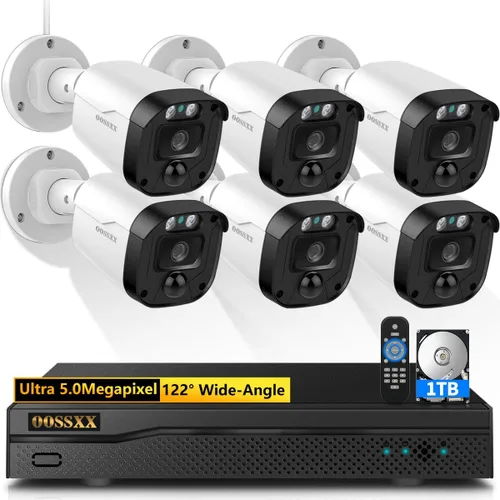 Miniatura 15 de OOSSXX Full HD 5MP Definición Sistema de Cámaras de Seguridad Cableado Hogar Exterior Cámaras de Videovigilancia Cámaras CCTV Sistema de Seguridad